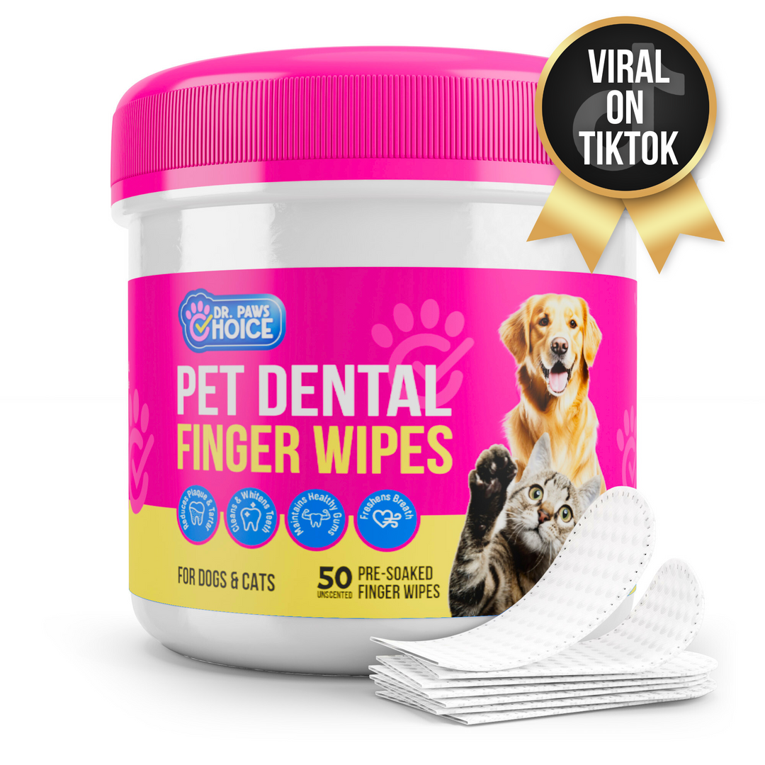 Natural Pet Dental Finger Wipes for Easy Teeth Cleaning