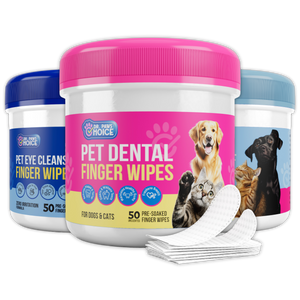 Natural Pet Dental Finger Wipes for Easy Teeth Cleaning