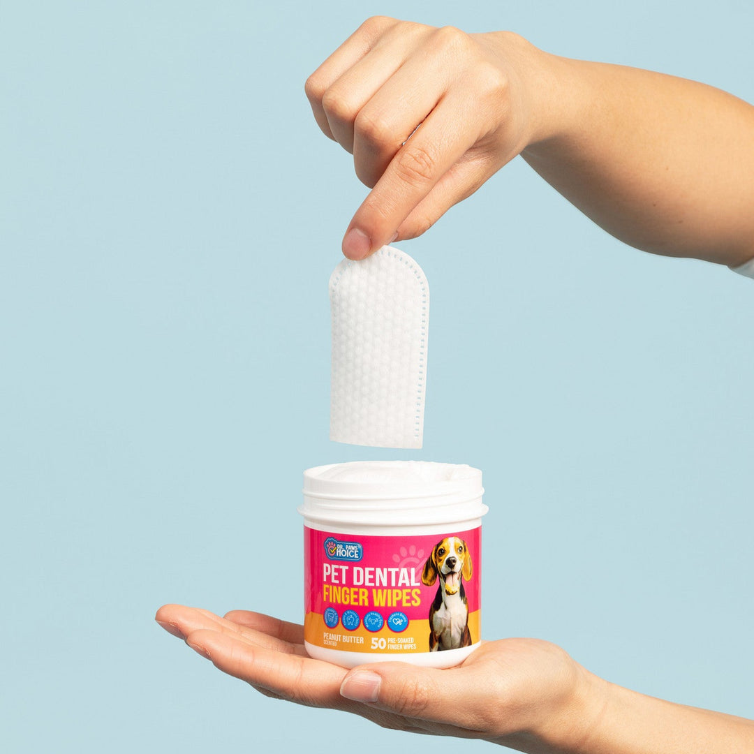 Natural Pet Dental Finger Wipes for Easy Teeth Cleaning