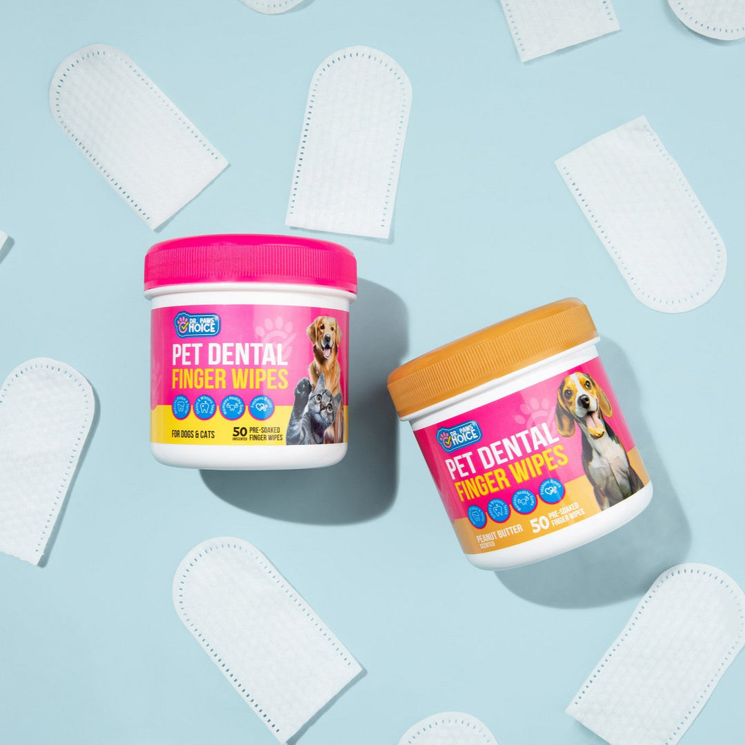 Natural Pet Dental Finger Wipes for Easy Teeth Cleaning