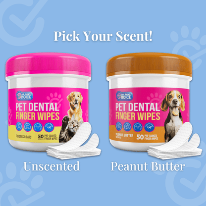 Natural Pet Dental Finger Wipes for Easy Teeth Cleaning