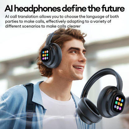 HYUNDAI X1 Pro Wireless Headphones with Translator and LCD Touch Screen