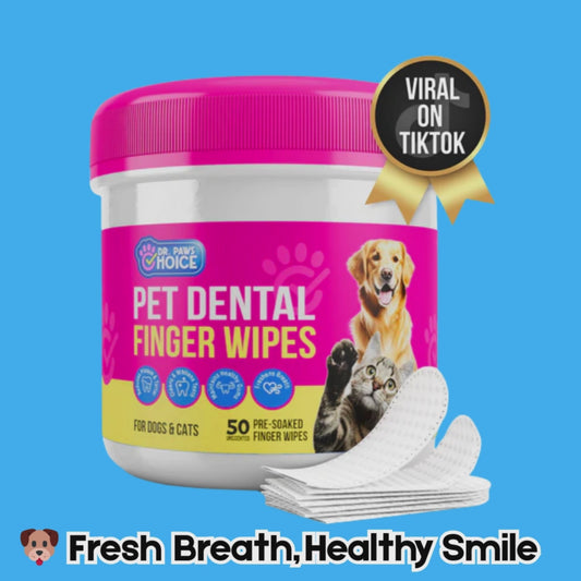 Natural Pet Dental Finger Wipes for Easy Teeth Cleaning